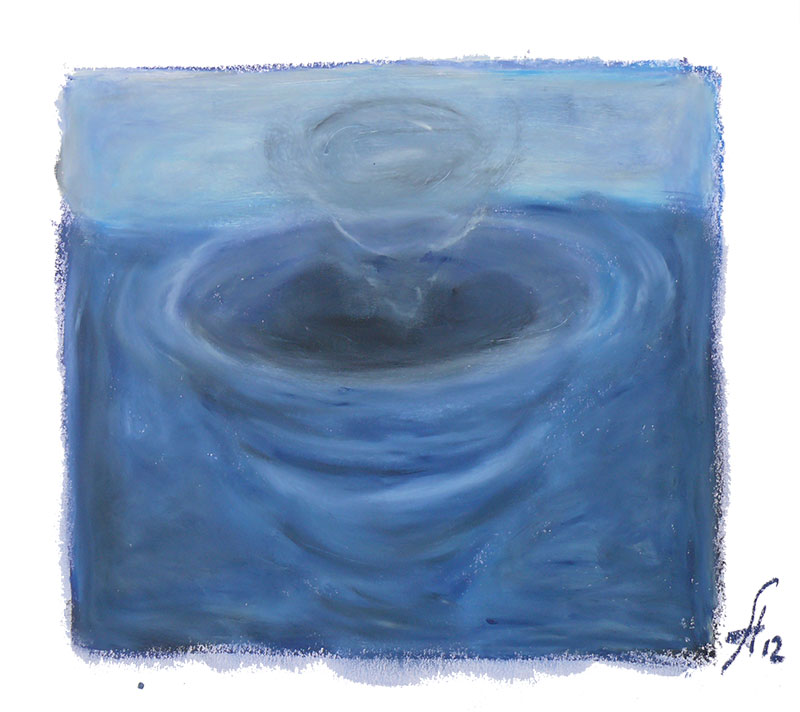 Element Wasser - im Strudel gefangen - Zeichnungen von Sabine Haupt
